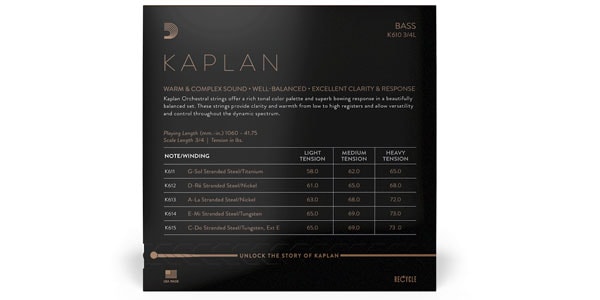DADDARIO ( ダダリオ )  / K614 3/4L Kaplan コントラバス弦 E線 Light画像3