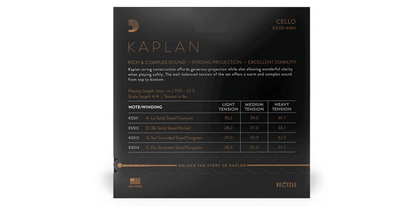 DADDARIO ( ダダリオ )  / KS510 4/4H Kaplan チェロ弦セット Heavy画像3