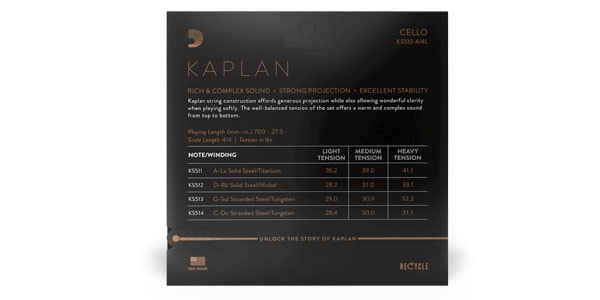 DADDARIO ( ダダリオ )  / KS511 4/4L Kaplan チェロ弦 A線 Light画像3