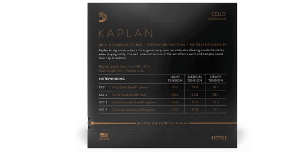 DADDARIO ( ダダリオ )  / KS514 4/4H Kaplan チェロ弦 C線 Heavy画像3