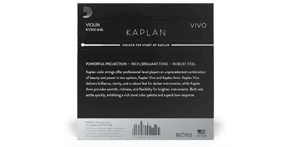 DADDARIO ( ダダリオ )  / KV310 4/4L Kaplan VIVO バイオリン弦セット Light Ballend画像3