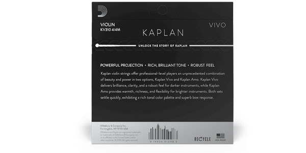 DADDARIO ( ダダリオ )  / KV314 4/4M Kaplan VIVO バイオリン弦 G線 Medium画像3