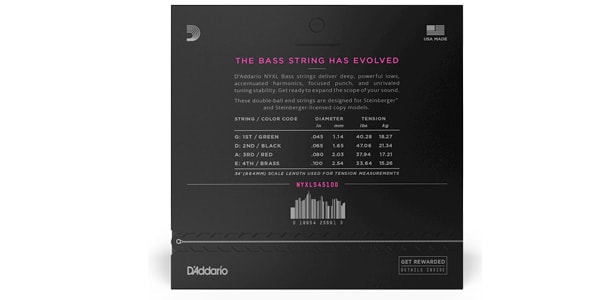 DADDARIO / NYXLS45100 Double ball end Regular Light Set画像2