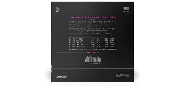 DADDARIO / NYXLS45130 Double ball end Regular Light 5-String Set画像2