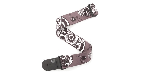 DADDARIO / P20W1412 POLYESTER GUITAR STRAPSBlack Sugar Skulls