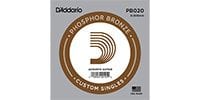 DADDARIO / PB020 Single Phosphor Bronze Wound 020