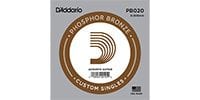 DADDARIO PB020 Single Phosphor Bronze Wound 020