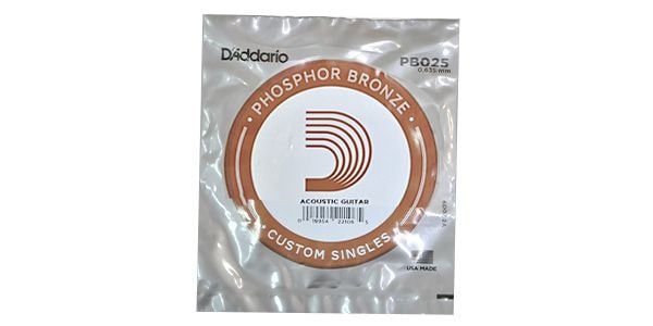 DADDARIO/PB025 Single Phosphor Bronze Wound 025