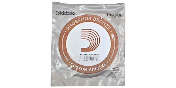 DADDARIO/PB036 Single Phosphor Bronze Wound 036