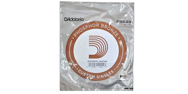 DADDARIO/PB039 Single Phosphor Bronze Wound 039