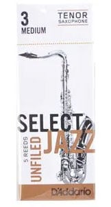 D’Addario Woodwinds テナーサックスリード ジャズセレクト アンファイルド 3M