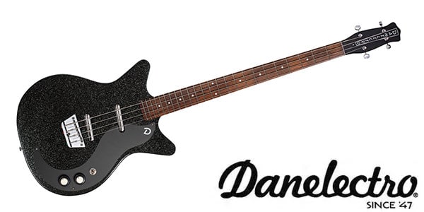 DANELECTRO/59DC Short Scale Bass Black Metal Flake