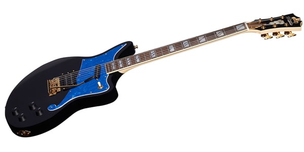 D&#39;Angelico / Deluxe Bedford Black with Blue Pearl Pickguard and Tremolo画像3
