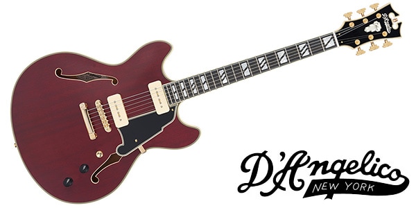 D&#39;Angelico / Deluxe DC P-90 Satin Trans Wine