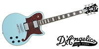 D'Angelico / Premier Atlantic Sky Blue /Natural Mahogany Back and Side