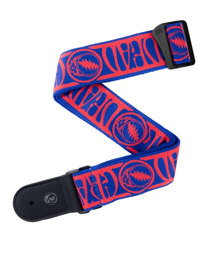 DADDARIO/50GD00 Grateful Dead Straps, Steel Your Face, Red/Blue