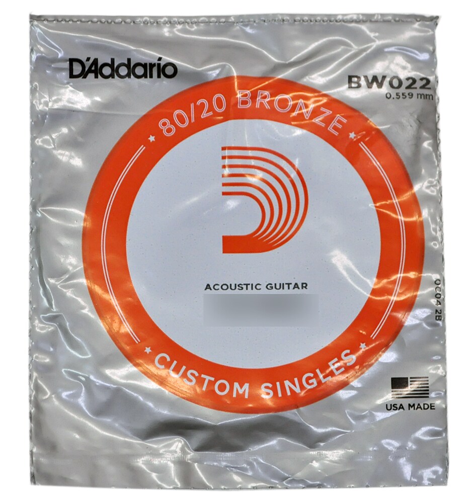 DADDARIO/BW022 Single 80/20 Bronze Wound 022