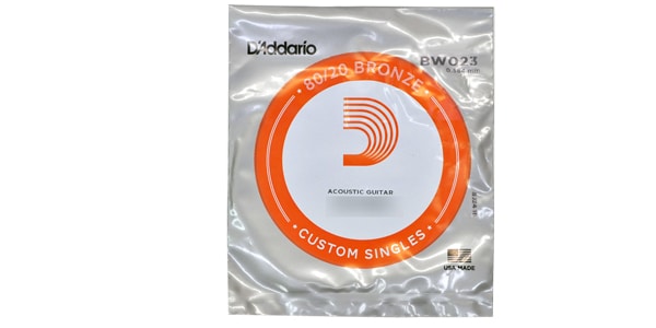 DADDARIO / BW023 Single 80/20 Bronze Wound 023