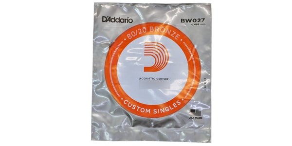 DADDARIO / BW027 Single 80/20 Bronze Wound 027