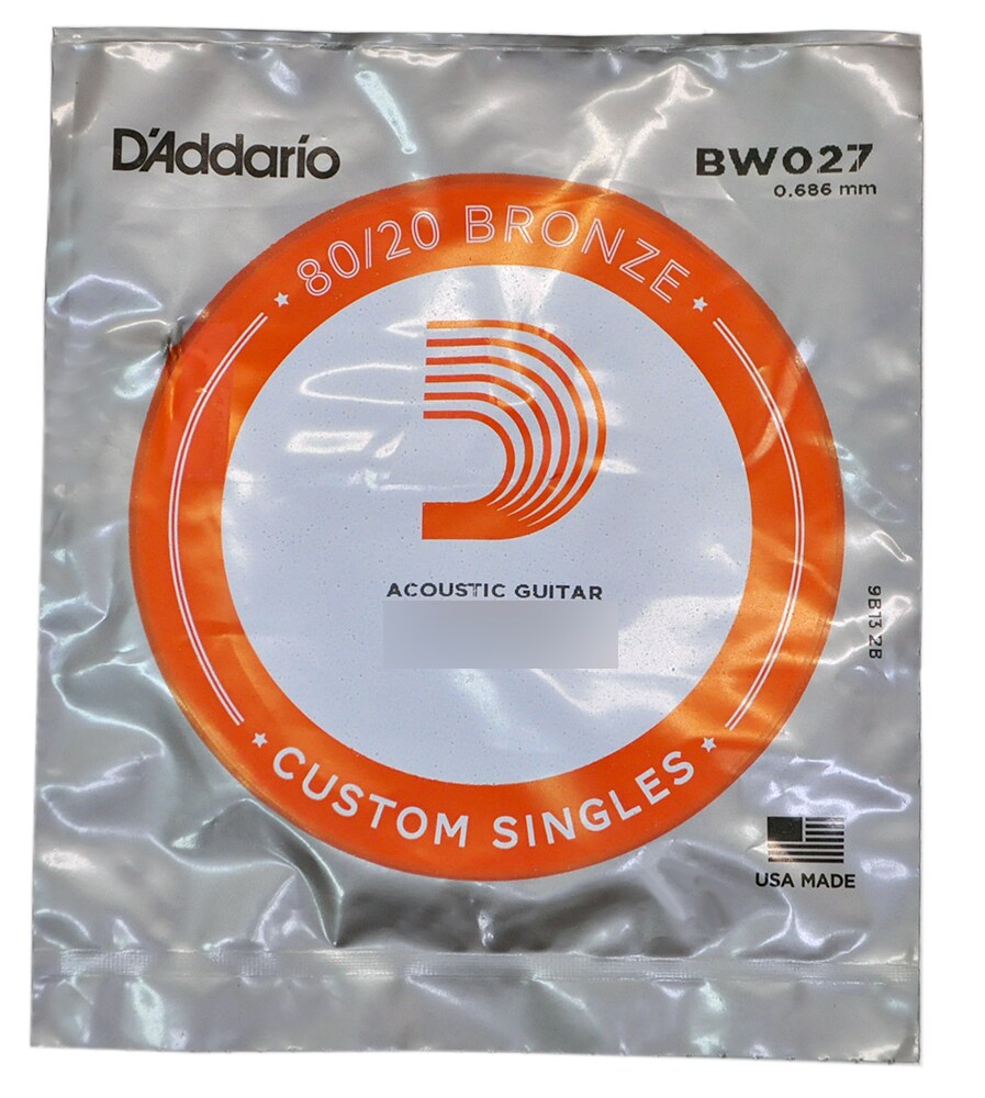 DADDARIO/BW027 Single 80/20 Bronze Wound 027