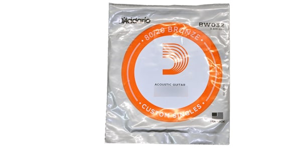 DADDARIO / BW032 Single 80/20 Bronze Wound 032