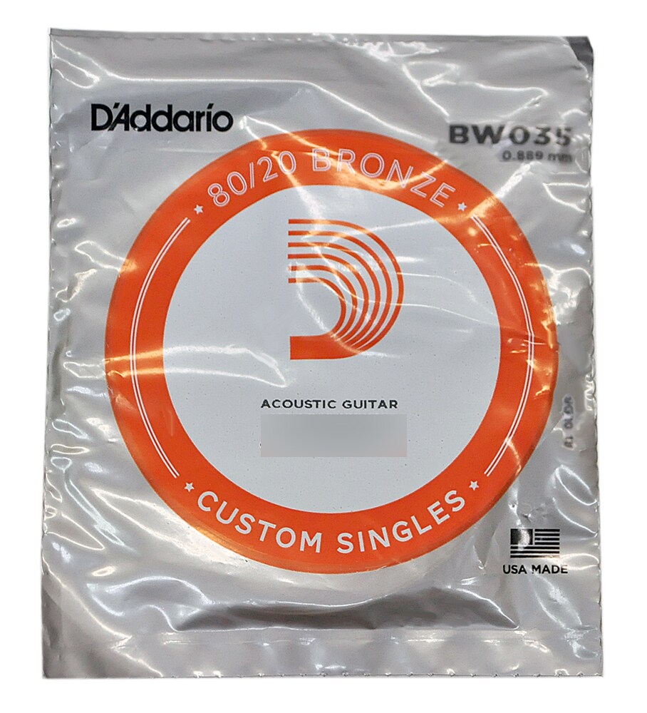 DADDARIO/BW035 Single 80/20 Bronze Wound 035