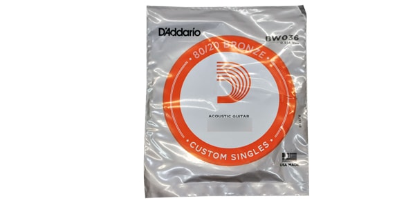 DADDARIO / BW036 Single 80/20 Bronze Wound 036