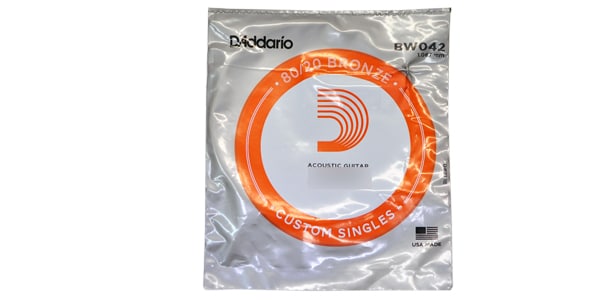 DADDARIO / BW042 Single 80/20 Bronze Wound 042