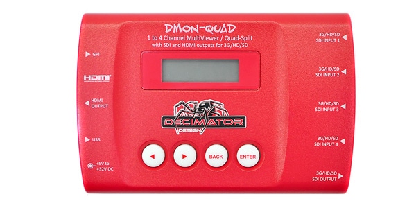 Decimator Design / DMON-QUAD　SDI to HDMI マルチビューワー ビデオコンバーター