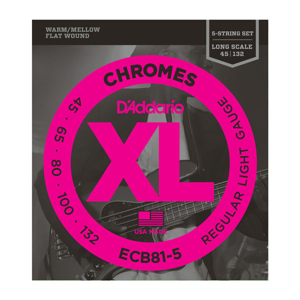 DADDARIO/ECB81-5 Chromes Bass 5-Strings 45-132