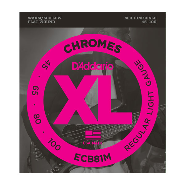 DADDARIO/ECB81M Chromes Bass Light 45-100 Medium