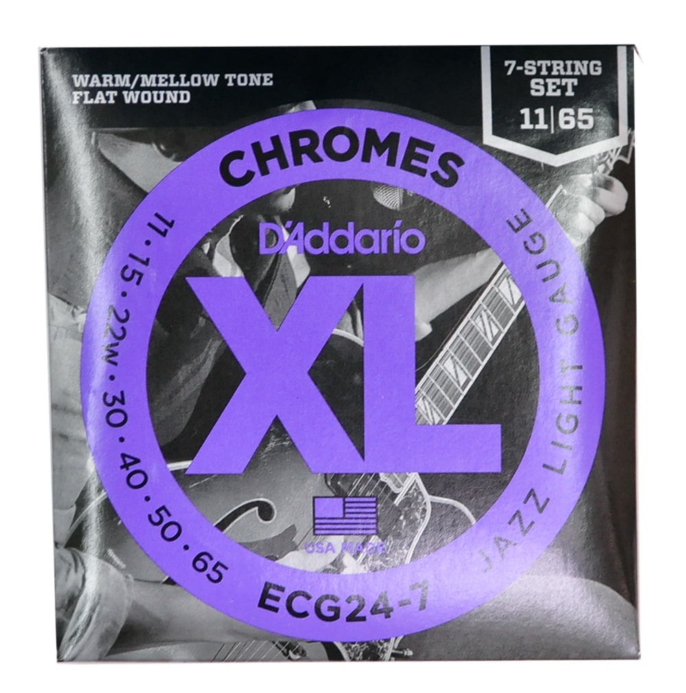 DADDARIO/ECG24-7 XL Chromes Flat Wound Jazz Light 7-string