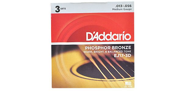 DADDARIO/EJ17-3D 3-Pack Phosphor Bronze Wound Medium