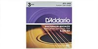 DADDARIO EJ26-3D 3-Pack Phosphor Bronze Wound Custom Light