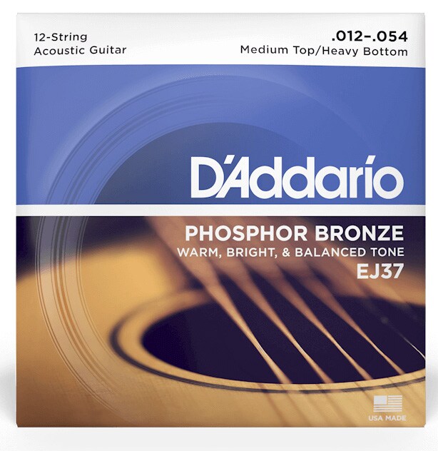 DADDARIO/EJ37 Phosphor Bronze Medium Top / Heavy Bottom 12-St