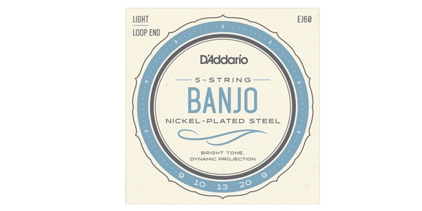 DADDARIO / EJ60 Banjo Nickel Light 9-20