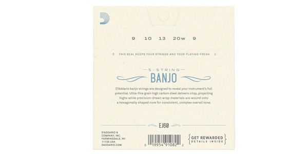 DADDARIO / EJ60 Banjo Nickel Light 9-20画像4