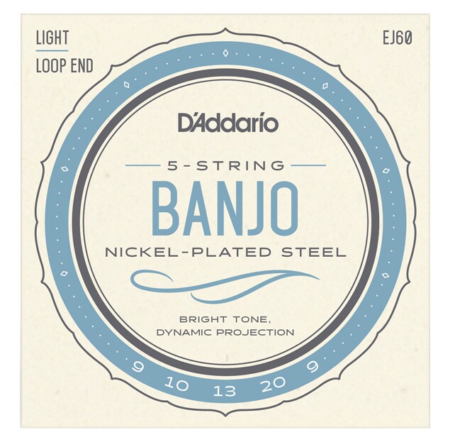 DADDARIO/EJ60 Banjo Nickel Light 9-20