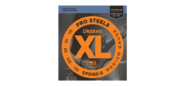 DADDARIO / EPS160-5 ProSteels Bass 5-Strings Medium 50-135
