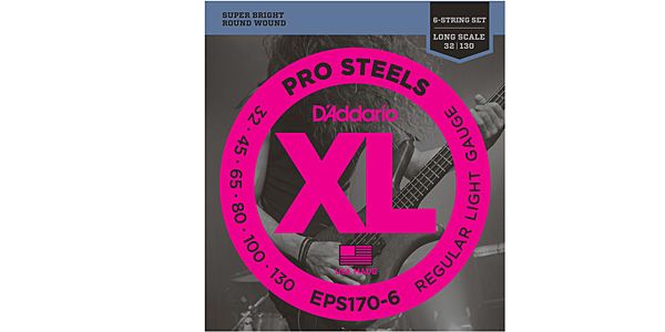 DADDARIO/EPS170-6 ProSteels 6-Strings Bass Light 32-130