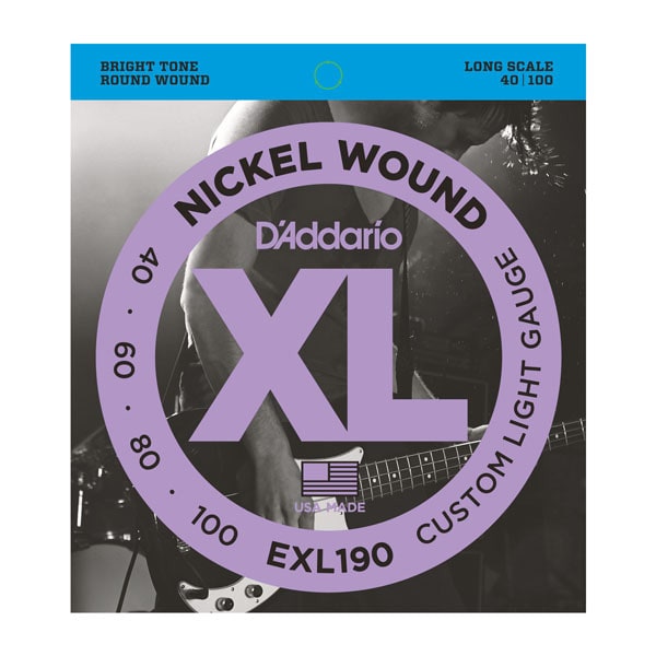 DADDARIO/EXL190 Nickel Wound Bass Custom Light 40-100