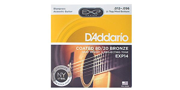 DADDARIO/EXP14 EXP Coated 80/20 Bronze Light Top/Medium Bottom