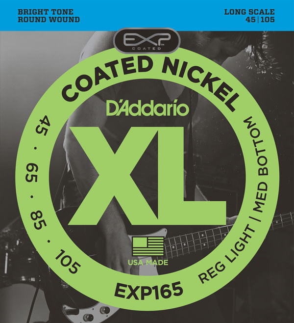 DADDARIO/EXP165 Coated Nickel Wound Bass Light  45-105