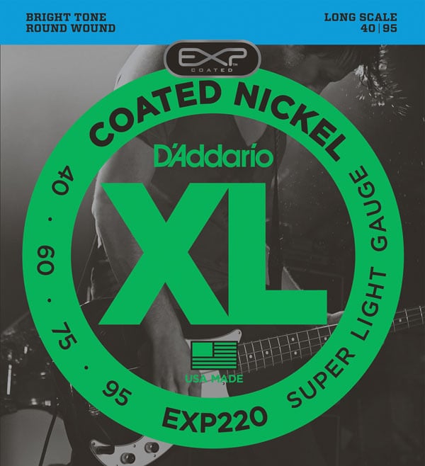 DADDARIO/EXP220 Coated Nickel Wound Bass Super Light 40-95