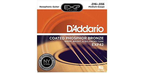 DADDARIO/EXP42 EXP Coated Phosphor Bronze Resophonic Guitar