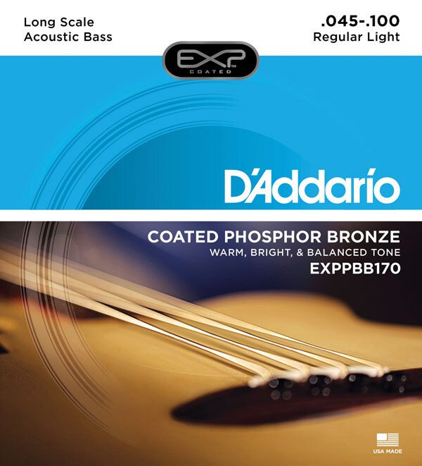 DADDARIO/EXPPBB170 Coated Phosphor Bronze Acoustic Bass 45-100