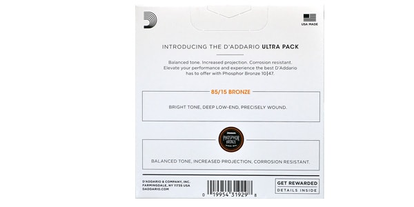 DADDARIO / EZ900+EJ15 Ultra Pack Phosphor Bronze Extra Light画像2