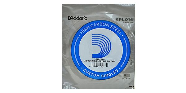 DADDARIO/KPL016 Single Plain Steel Soldered 016