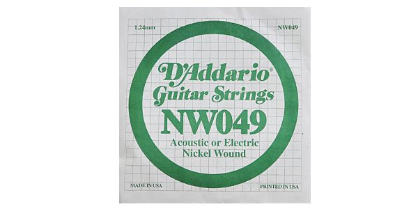 DADDARIO/NW049 Single XL Nickel Wound 049