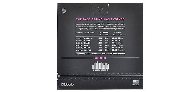 DADDARIO ( ダダリオ )  / NYXL32130 Long Scale Regular Light 6-String 32-130 画像2